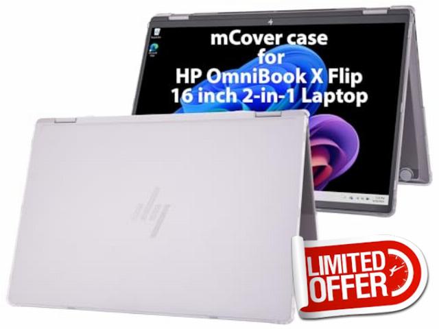 mCover Case ONLY Compatible for 16” 2025+ HP OmniBook X Flip 16-ASxxxx 16-AUxxxx 16-ARxxxx 16-BExxxx 2-in-1 Windows Laptop PC (NOT Fitting Other HP Models)- Clea