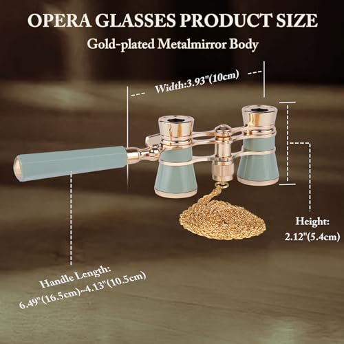 Mini Compact Opera Glasses with Adjustable Handle