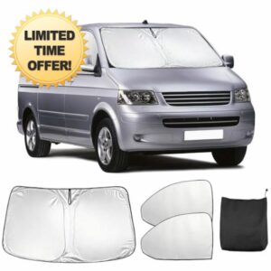 CICMOD Windscreen Cover for VW T5 T6 Van 210D Front Window Sunshade Screen Wrap Cover Internal Thermal Blind