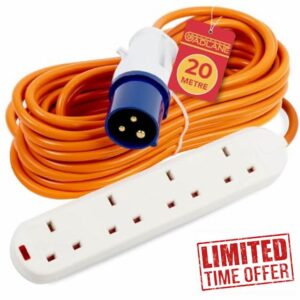 GADLANE Camping Electric Hook Up Cable - Heavy Duty 20 Metre