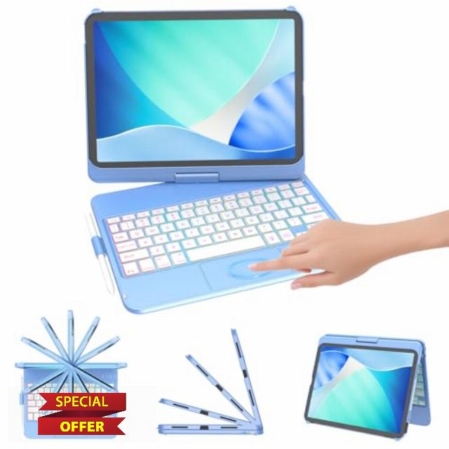 FUWANG Keyboard Case for iPad A16 11th Gen 2025 and 10th Gen 2022