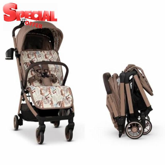 Cosatto Woosh City Travel Stroller - Compact Fold Baby Pushchair from Birth to 25kg - Lightweight Airline Compatible
