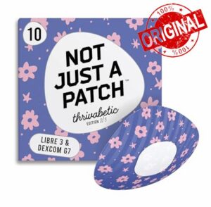 Not Just A Patch Dexcom G7 Adhesive Patches (10 Pack) - Thrivabetic Designed Stelo CGM & Dexcom G7 Over Patches - BloomBerry