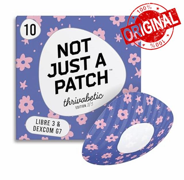 Not Just A Patch Dexcom G7 Adhesive Patches (10 Pack) - Thrivabetic Designed Stelo CGM & Dexcom G7 Over Patches - BloomBerry