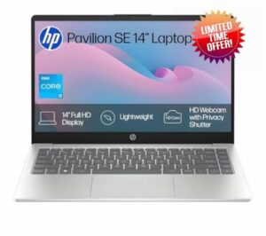 HP Pavilion SE 14-ep0530sa 14" Laptop | Intel i3-N305 | 8GB RAM | 128GB Storage | Full HD Display | Dual Speakers | Windows 11 Home | Silve