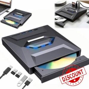 7-in-1 External USB DVD Drive & Blu-ray Player