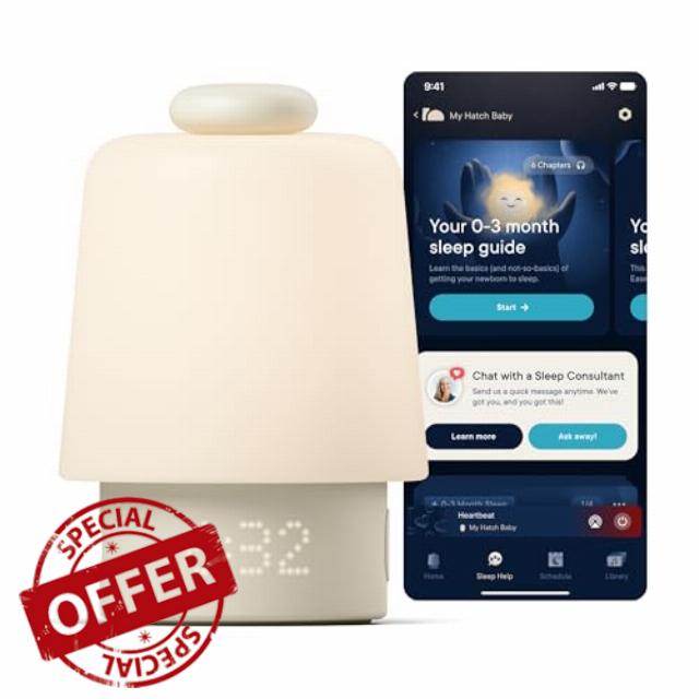 Hatch Baby Sound Machine & Night Light – Baby White Noise Machine and Light