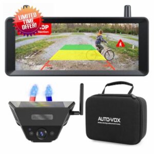AUTO-VOX Solar Magnetic Wireless Reversing Camera Kit: 1 Minute Install