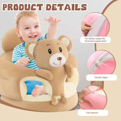 Cute Cartoon Brown Bear Infant Sit Up Chair