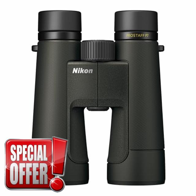 Nikon PROSTAFF P7 12x50 Binocular | High-Magnification Wide FOV Waterproof Fogproof 50mm Binocular with Multilayer-Coated Lenses and Locking Diopter | Wildlife Nature Observation Optic