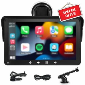 Autolink 7 inch Wireless Apple Carplay & Android Auto Car Play Sun Visor Screen