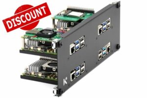 KKSB 10-Inch (10") 2U Rack Panel for Raspberry Pi – Holds 4 Boards