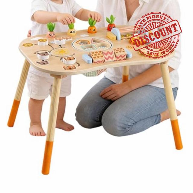 Wooden Activity Table For 1-3 Year Old