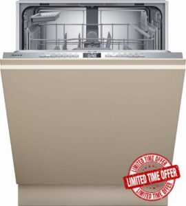 NEFF N50 S175HTX14G Fully Integrated Full Size Dishwasher- Silver Control Panel - C Rated           [Energy Class C]