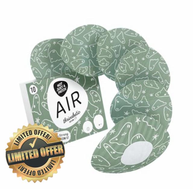 Not Just A Patch Air Dexcom G7 Adhesive Patches (10 Pack) - Thrivabetic Designed Stelo CGM & Dexcom G7 Over Patches with Ultra-Hold Durable Sensor Covers - Ghos