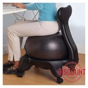 Adjustable Balance Ball Chair for Adults - Office & Home Yoga Seating with Back Support for Gym Workouts