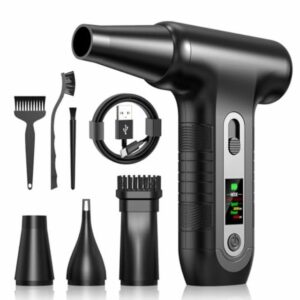 Electric Dust Blower 200000 RPM with HD Display - Air Duster Mini Blower for PC Cleaning with LED Light