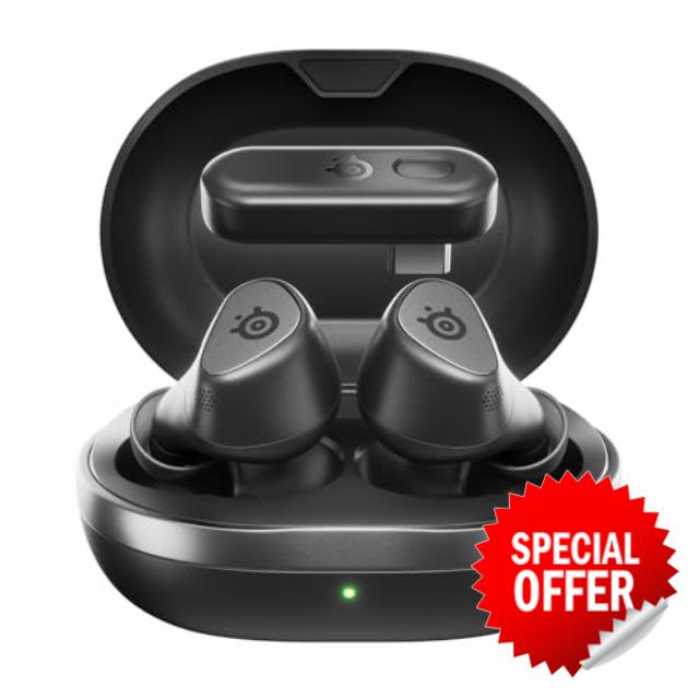 SteelSeries Arctis GameBuds for PS5 - Wireless Gaming Earbuds - 2.4GHz + BT 5.3 - ANC/Transparency - 40H Battery - Wireless Charging - PS5