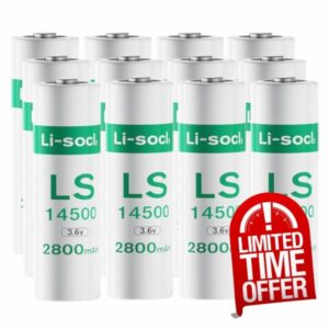 12 Pack 2800mAh LS14500 ER14505 batteries