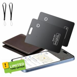 2 Pack Wallet Tracker Card [Apple MFi Certified] Air Tracker Tag (iOS only)
