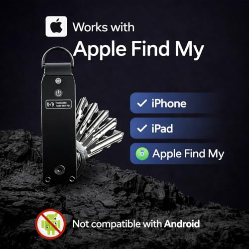 Apple Find My Compatible Trackable Keychain for Lost Keys