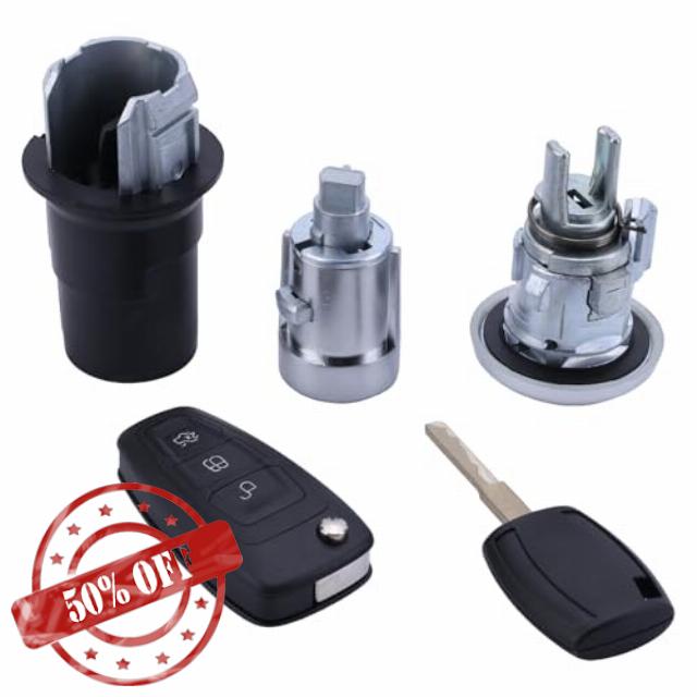Complete Lock Set with Flip Remote Key Fit for Ford Transit Custom MK8 2015-2020 2226990