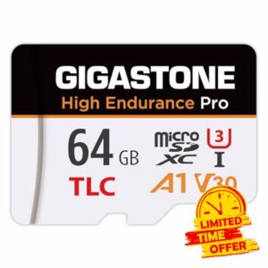 【5 Yrs Free Data Recovery】【Dash Cam】 GIGASTONE 64GB Micro SD Card