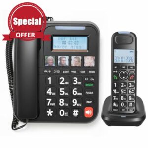 ORNIN D2015E Expandable Corded/Cordless Phone System with Answering Machine