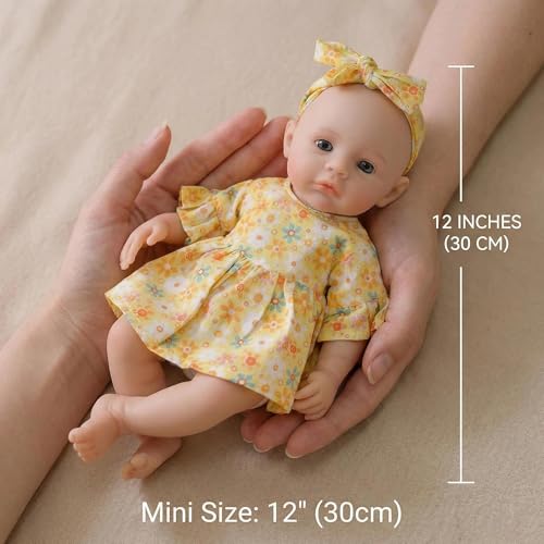 30 CM Realistic Floppy Open Mouth Baby Doll