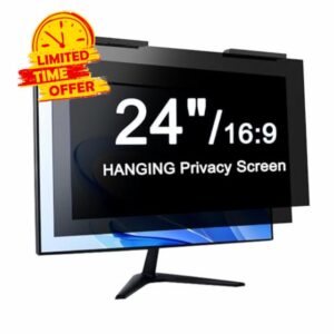 2 Pack Hanging Computer Privacy Screen Filter for 24 Inch 16:9 Aspect Ratio (547 x 320 mm) Monitor