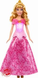 Mattel Disney Princess Aurora Fashion Doll with Pink to Blue Transforming Dress and Light-Up Bodice