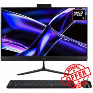 Acer Aspire C27-B All-in-One Desktop | AMD Ryzen 7 350 | 16GB RAM | 1TB SSD | 27" Full HD Display | Integrated Radeon Graphics | Windows 11 | Sleek All In One PC | Home & Office Desktop | Black