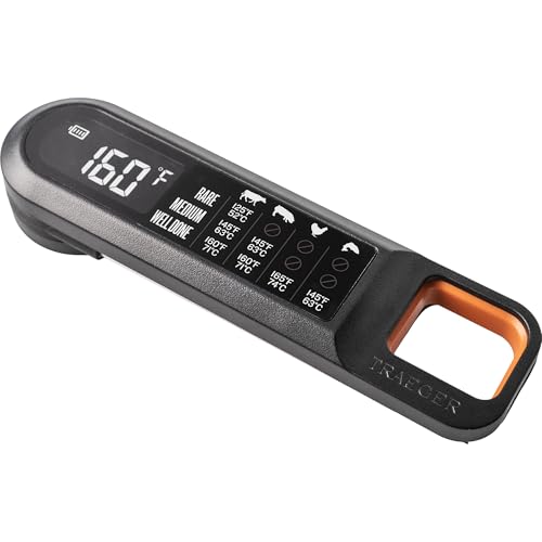 Large LCD Display & Built-in Food Temperature Chart for Perfect Doneness Every Time
