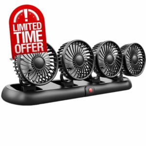 Quad Head Car Fan