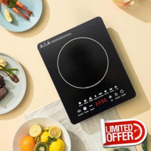 1450W Touch Control Induction Cooktop 8 Power Levels