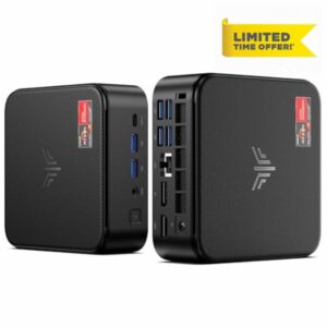 NiPoGi E3B Mini PC AMD Ryzen 7 7735HS(up to 4.75GHz 8C/16T) Mini Computer 24GB LPDDR5 1TB SSD Mini PC Windows 11 Pro Radeon 680M Graphics/4K Triple Display/WiFi 6/BT5.2/HDMI+DP+Type C/Office/Gaming