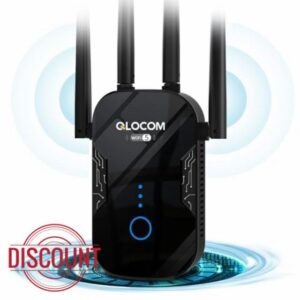 2026 Newest1 WiFi Extender Booster Blazing-Fast 1200Mbps WiFi Booster Range Extender Dual Band 5GHz & 2.4GHz Wireless Internet Booster/Hotspot with 2800 Sq.Ft Wider Coverage
