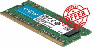 Crucial 8GB DDR3L 1600MHz SO-DIMM PC3L-12800 | 204-Pin | 1.35V | Notebook/Laptop RAM | CT102464BF160B