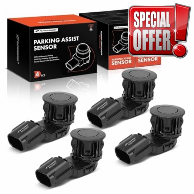 A-Premium 4-Piece Reverse Backup Parking Assist Sensor Compatible with Select Toyota Models - RAV4 2014-2018