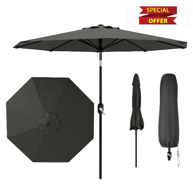 Aptliton 2.7m Garden Parasol Umbrella with Cover