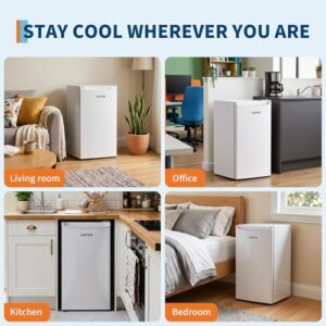 Freestanding Mini Fridge with 5-Stage Adjustable Temperature Control