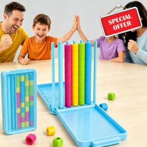 Mini Color Stack Challenge – Portable Brain Teaser Travel Game with 40 Color Rings
