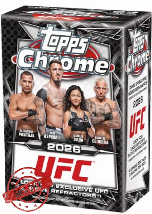 2026 Topps Chrome® UFC - Value Box (4 Cards per Pack