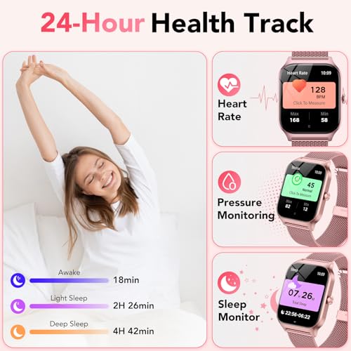 Smartwatch for iOS/Android Rose Pink