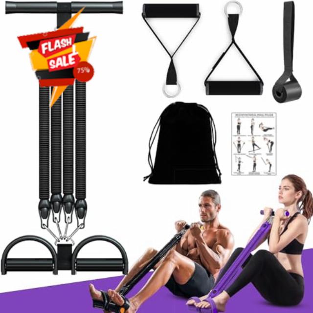 2026 Upgraded Multifunction Pedal Resistance Band with Handle