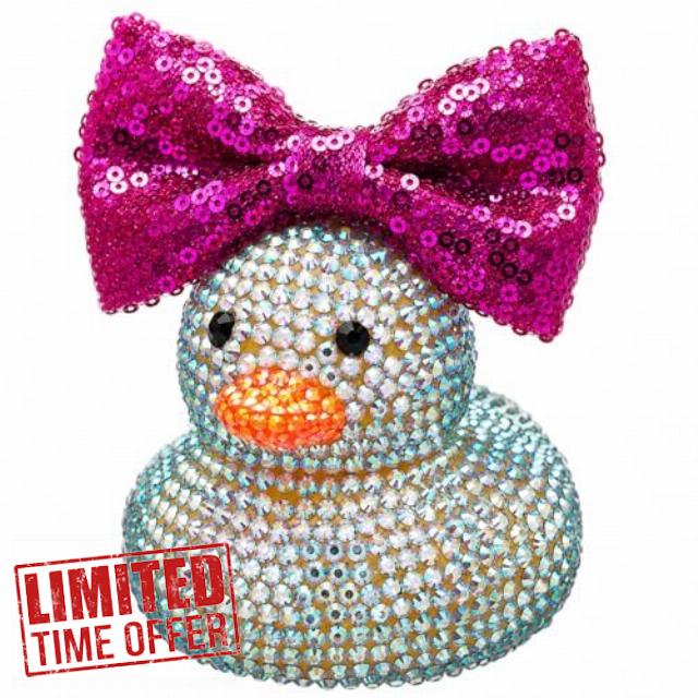 Sotiff Cheerleader Gifts Ideas Rhinestone Crystal Rubber Ducks You've Been Cheer Ducked Cheer Team Inspirational Gift Accessories for Women Teammate (Rose Red)