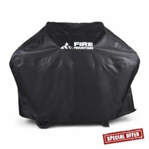 Fire Mountain Sierra Stainless Steel Burner BBQ Cover – Weather-Resistant Polyester with Adjustable Hem