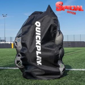 QUICKPLAY 15 Ball Carry Bag - Large Football Bag for Balls with Mesh Panels