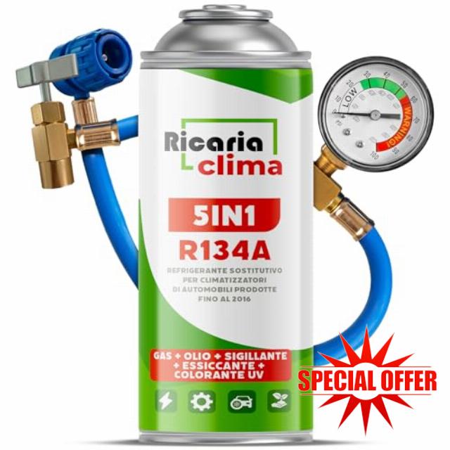 5in1 - Air Conditioning Recharge R134a + Hose