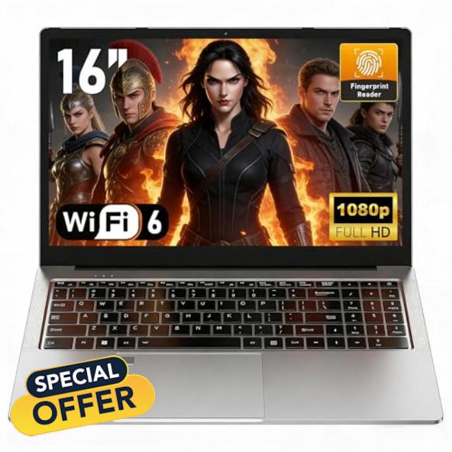 NAIKLULU 16 inch Gaming laptop R7 5825U (up to 4.5 GHz) Processor